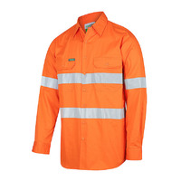 WORKIT Hi-Vis 2 Tone Vented Regular Weight Taped Shirt Orange 3XL