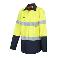 WORKIT Fire Resistant PPE1 Womens FR Inherent 155gsm Lightweight Taped Shirt Orange 10