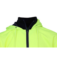 WORKIT Hi-Vis 2 Tone Full Zip Tech Fleece Hoodie Orange/Navy 2XL