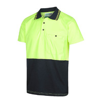 WORKIT Short Sleeve Poly Cotton Polo Shirt - Two Tone Orange/Navy 2XL