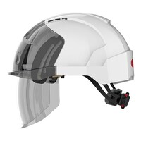 JSP Evo Vista Shield Vented White/Smoke Helmet - Wheel Ratchet - Clear Visor