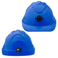 V9 Hard Hat Vented + Lamp Bracket Ratchet Harness Blue
