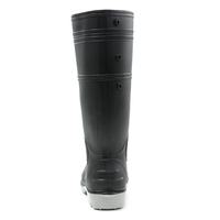 Bison Gumboot Inca PVC Black/Grey Size AU/UK 4 (US 5) Colour Black/Grey