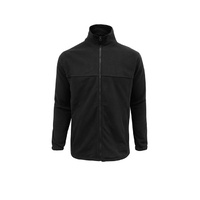 Mens Plain Micro Fleece Jacket Black XSmall