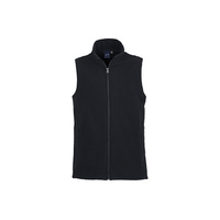 Ladies Plain Micro Fleece Vest Black 8