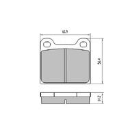 RDA Front Disc Brake Pads for Alfa Romeo GTV 1600 Coupe 1966-76