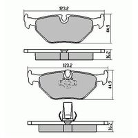 RDA Rear Disc Brake Pads for BMW 5 Series E39 520i 1996-2003