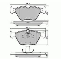 RDA Front Disc Brake Pads for BMW 5 Series E39 523i 1996-2003