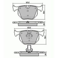 RDA Rear Extreme Disc Brake Pads for BMW 7 Series E38 730i 3.0L V8 6/1994-1996