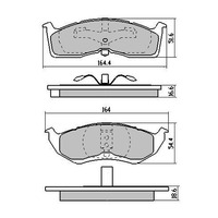 RDA Front Disc Brake Pads for Chrysler Neon 2.0 7/1996-9/1999
