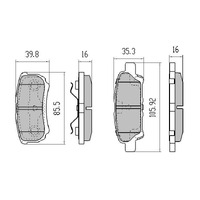 RDA Rear Disc Brake Pads for Dodge Avenger 2007-ON AWD Models