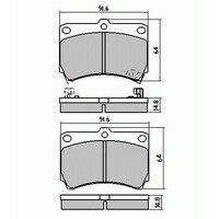 RDA Front Disc Brake Pads for Ford Festiva WF 5 DOOR 11/1997-2001