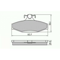 RDA Rear Disc Brake Pads for Ford Fairlane BA BF V6 & V8 10/2002-10/2005