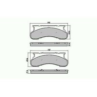 Front Disc Brake Pads for Ford F350 2WD SINGLE Rear WHEEL 1980-1985