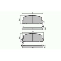Front Disc Brake Pads for Holden Rodeo KB KBD Series 1982 - 1984