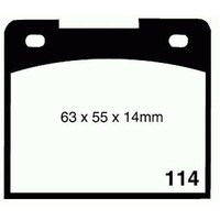 RDA Front Disc Brake Pads for Holden Sunbird LC LJ 4CYL 1969-72 GIRLING