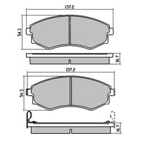 Front Disc Brake Pads for Hyundai Coupe SX 8/1996 - 2002