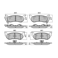 RDA Rear Extreme Disc Brake Pads for Jeep Wrangler 4.0L XJ RUBICON 2003-2006