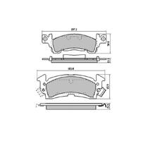 RDA Front Disc Brake Pads for Jeep Cherokee 1974-1985