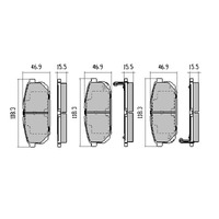 Rear Disc Brake Pads for Kia Sorento 2.5 Turbo Diesel 10/2006-2010