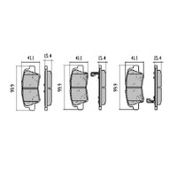 RDA Rear Disc Brake Pads for Kia Rio UB 1.4 Litre 2011-ON Type1