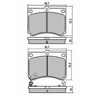 RDA Front Disc Brake Pads for Mazda 323 Austina 1.6 1.8 4/1994-7/1998 Type1