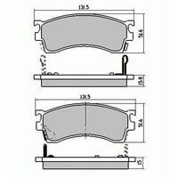 RDA Front Disc Brake Pads for Mazda 626 GV Wagon 1988 - 1997 Type 2