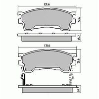 RDA Front Disc Brake Pads for Mazda 323 BJ 1.8 9/1998 - 5/2003 Type 1