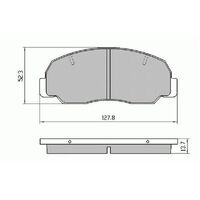RDA Front Disc Brake Pads for Mazda E1400 E1600 E2200 1980-1984 Type2
