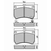 RDA Front HD Disc Brake Pads for Mazda 121 DB 1.3 Litre 11/1990 - 1996