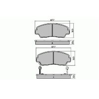 RDA Front HD Disc Brake Pads for Mazda B Series 4WD B2500 B2600 3/1988-12/1995