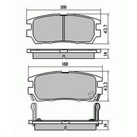 Rear Disc Brake Pads for Mitsubishi Delica 4WD IMPORT 1995-ON