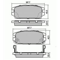 RDA Rear Disc Brake Pads for Mitsubishi Verada KJII V6 AWD 2003-2004 Type2
