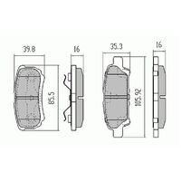 RDA Rear Disc Brake Pads for Mitsubishi Lancer CH 2.4LTR(5 Stud) 7/2003-9/2007