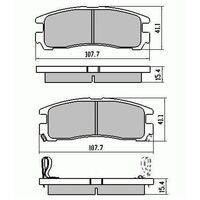 RDA Rear Extreme Disc Brake Pads Mitsubishi Magna TF 6/1997-8/2000 SUMITOMO