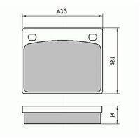 RDA Front Disc Brake Pads for Nissan Pickup/Kingcab 620 2WD 1978-1980