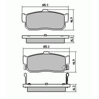 RDA Rear Disc Brake Pads for Nissan Bluebird U13 Ti 2.4 LX SSS 1993-1998