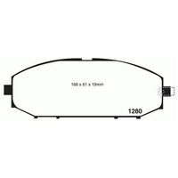 RDA Front Disc Brake Pads for Nissan Patrol GU11 3.0 DDTi 2007-ON