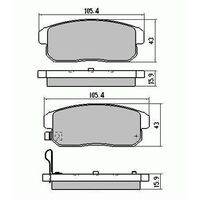 Rear Disc Brake Pads for Nissan Maxima J31 J32 10/2003 -ON Type 2