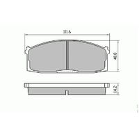 RDA Front Disc Brake Pads for Nissan Stanza A10 SSS 1981-1983 Type 3