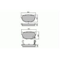 RDA Rear Disc Brake Pads for Nissan 300ZX Turbo Z31 1/1986-1989 282mm THICK