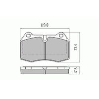 RDA Front HD Disc Brake Pads for Nissan Skyline R33 GTR 1995-2001 Type2