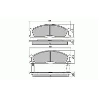 RDA Front HD Disc Brake Pads for Nissan Navara D22 2WD 1997-Onwards