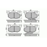 RDA Front Disc Brake Pads for Peugeot 205 1.9GTi 1.8 Turbo Diesel 1986-1994 Type1