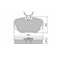RDA Front Disc Brake Pads for Saab 9000 Turbo 2.3 1990-1998 Type2