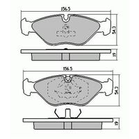 RDA Front Disc Brake Pads for Saab 9000 Turbo 2.3 1990-1998 Type1