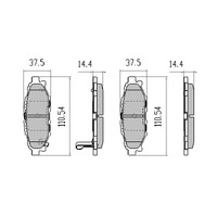 Rear Disc Brake Pads for Subaru Liberty GT-LTD 6/2003-5/2008 Type2