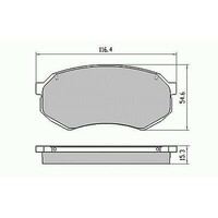 Front Disc Brake Pads for Toyota Hilux 2WD RN90 8/1988 - 7/1997