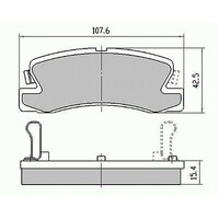 RDA Rear Disc Brake Pads for Toyota Corolla SECA AE102 2/1994 - 1998