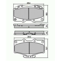 RDA Front Disc Brake Pads for Toyota Hilux 4WD Diesel KN16# KN17# 8/1997-4/05